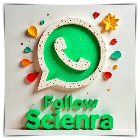 Follow scienra on whatsapp